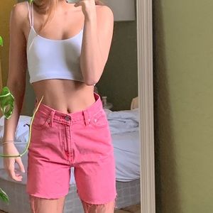 Pink Levi Shorts